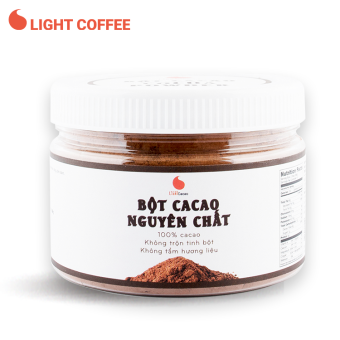Bột Cacao nguyên chất làm bánh, làm socola thơm ngon Light Cacao - hũ 150g