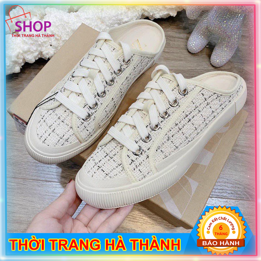 Giày sục thể thao nữ đạp gót ZARA Sục ZARA chất liệu canvas kiểu dáng thời trang độn đế cao 4cm phong cách ulzzang hàn quốc hot 2022 Thời Trang Hà Thành