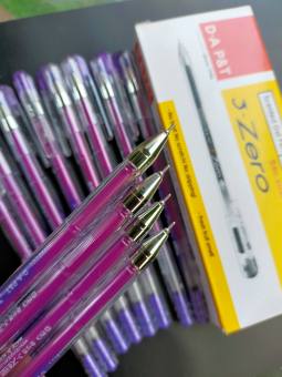 Combo 4 cây bút 3-Zero Hàn Quốc (mực xanh, tím)