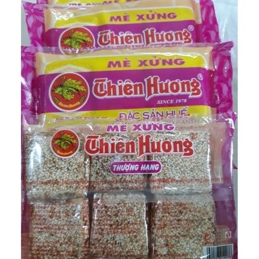 KẸO MÈ XỬNG HUẾ Thiên Hương Gói 6 miếng to 250 gram Mè xửng chính gốc Huế kẹo mới dẻo thơm ngon bổ dưỡng hàng chuẩn công ty