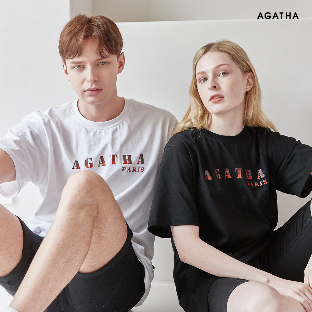 AGATHA（アガタ） AGT212TS201 ルーズスコッティカラー半袖Tシャツ