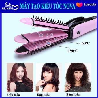 Máy làm tóc đa năng 3 in 1 NOVA 8890 Máy uốn tóc xoăn NOVA Máy tạo kiểu tóc uốn bấm duỗi tóc