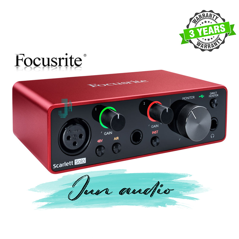 Sound card thu âm Focusrite Scarlett Solo  - hàng chính hãng mới 100%