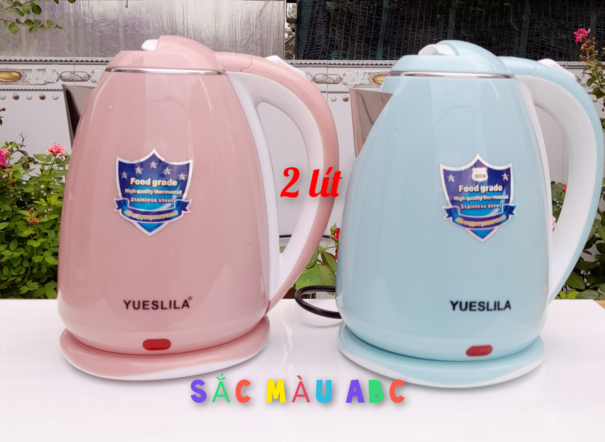 [LOẠI I ] ẤM SIÊU TỐC YUESLILA THÁI LAN 2 LỚP (2L) Chọn màu ngẫu nhiên