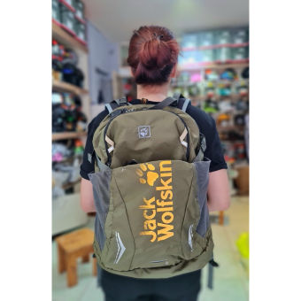 Balo chính hãng Jack Wolfskin 24 lít màu xanh rêu siêu đẹp