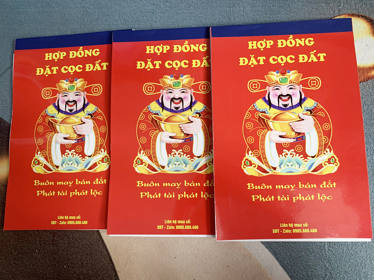 Combo 3 sổ đặt cọc nhà đất 3 liên mới nhất