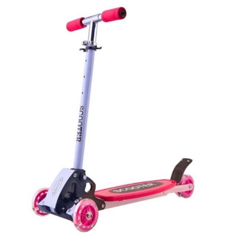 xe scooter gấp gọn, xe trượt scooter trẻ em, Xe trượt trẻ em 3 bánh phát sáng điều chỉnh hướng tự cân bằng, khung chắc chắn, kiểu dáng đẹp