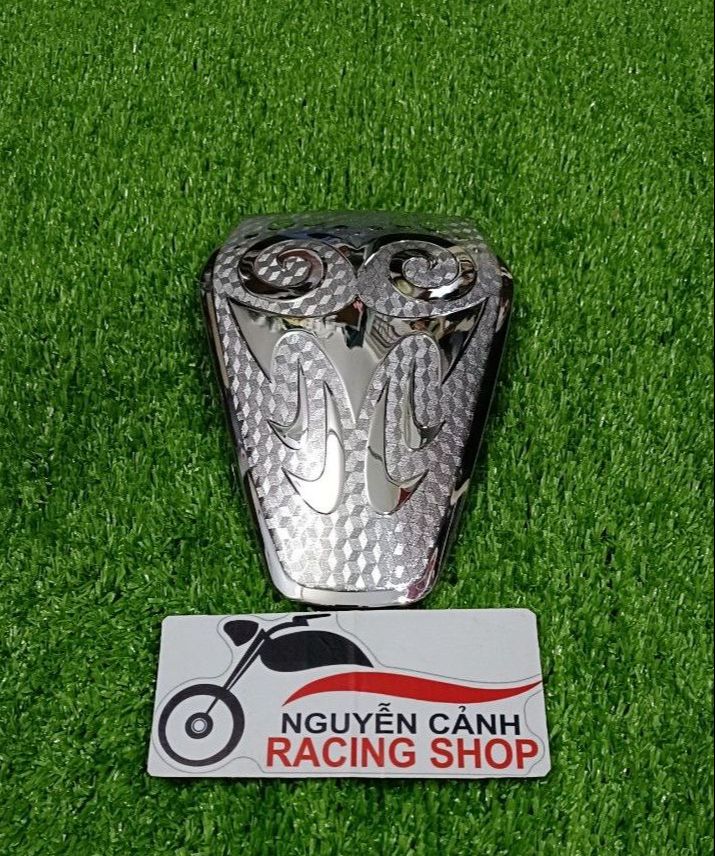 Ốp mặt nạ xi inox xe vision 2021 xi inox