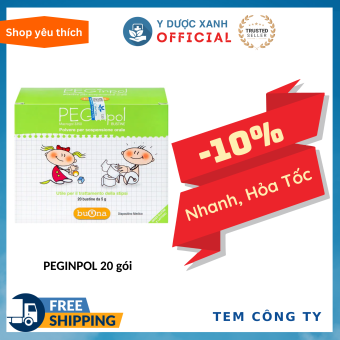 PEGINPOL Macrogol 3350, 20 gói, Bột nhuận tràng - Y Dược Xanh