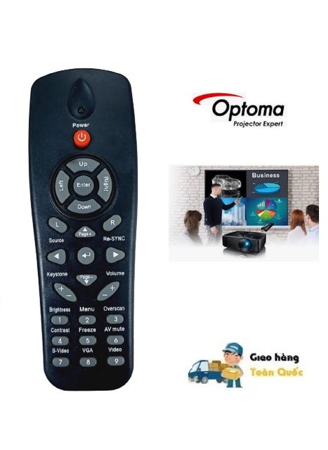 [FREESHIP]_ Remote Điều khiển máy chiếu Optoma- Hàng chính hãng Optoma  theo máy mới 100% Tặng kèm Pin