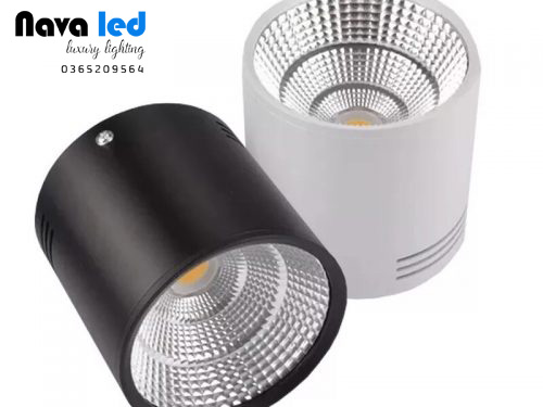 Đèn ống bơ cob 7w, 12w ốp nổi trần sáng 3 màu - nava led
