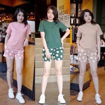 ĐỒ BỘ COTON ĐÙI MẶC NHÀ QUẦN HOA DỄ THƯƠNG SIZE 40-75KG - CT29