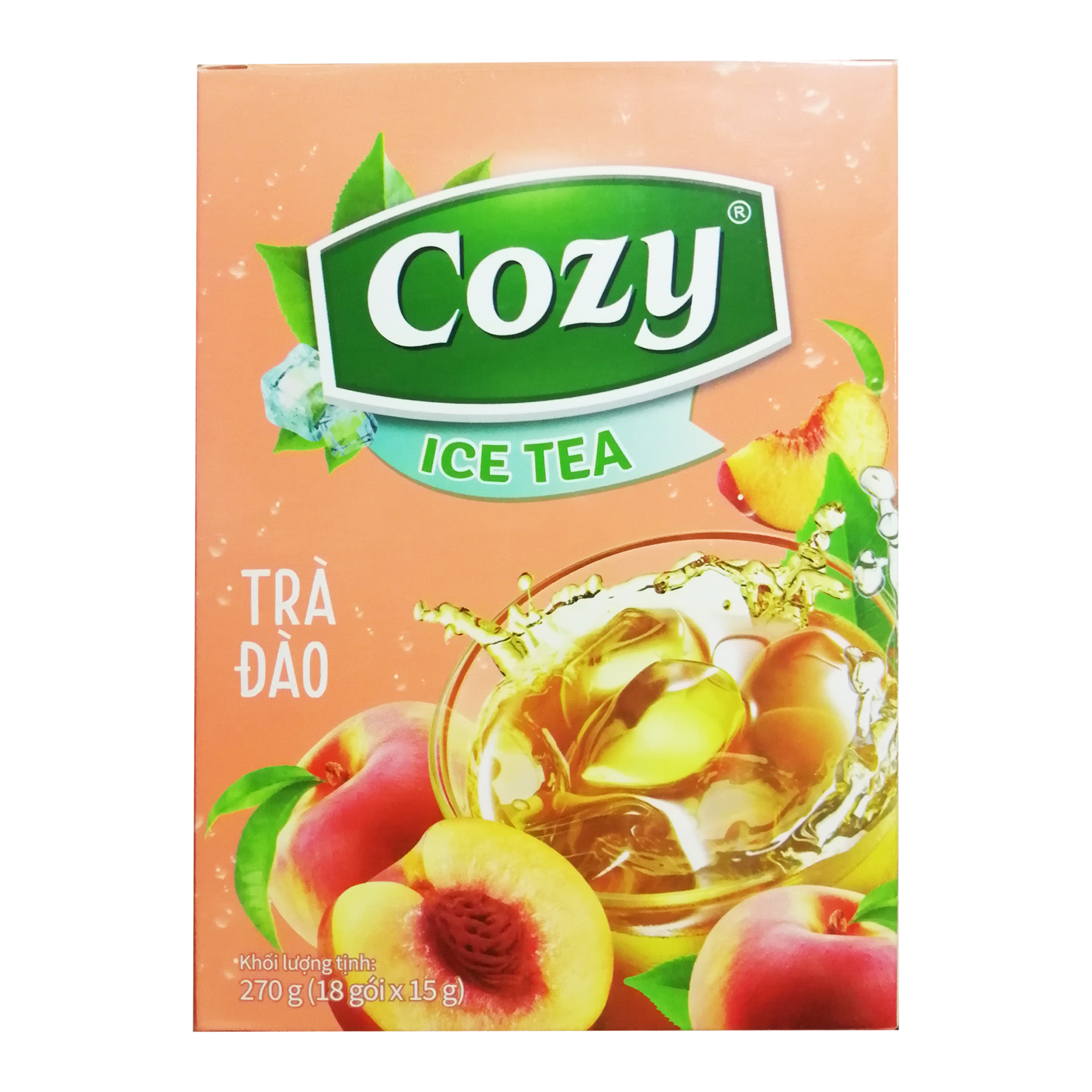 Trà ĐÀO Hòa Tan Cozy hộp 240g (16 gói x 15g)