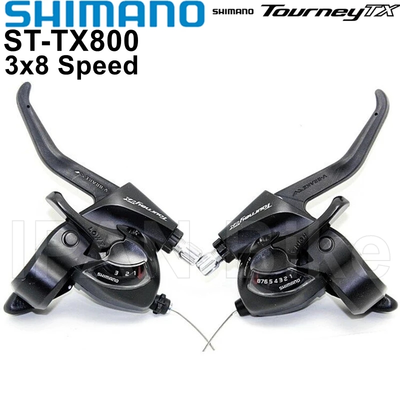 Shimano ST-TX800 Tourney TX Cần Gạt/Phanh Xe Đạp Leo Núi Cần Gạt EZ Fire Plus 3X8 Tốc Độ TX800 Phụ Tùng Xe Đạp