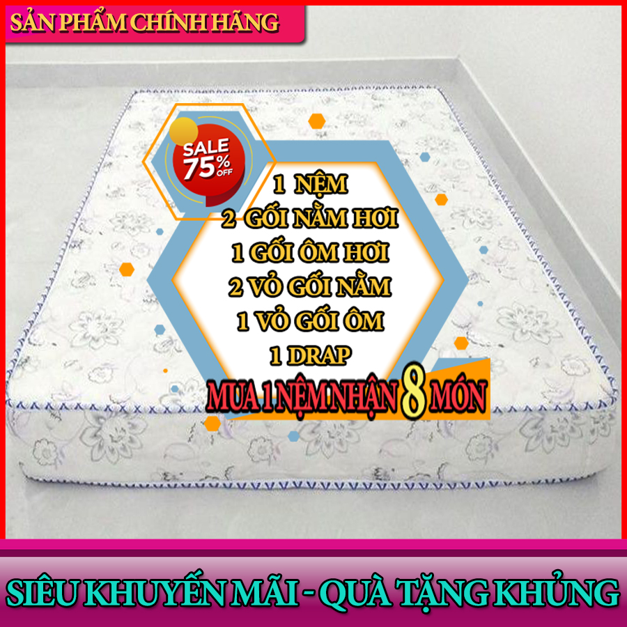Siêu sale + quà 7 món - nệm cao su tổng hợp sohan - nệm nguyên khối xuất khẩu