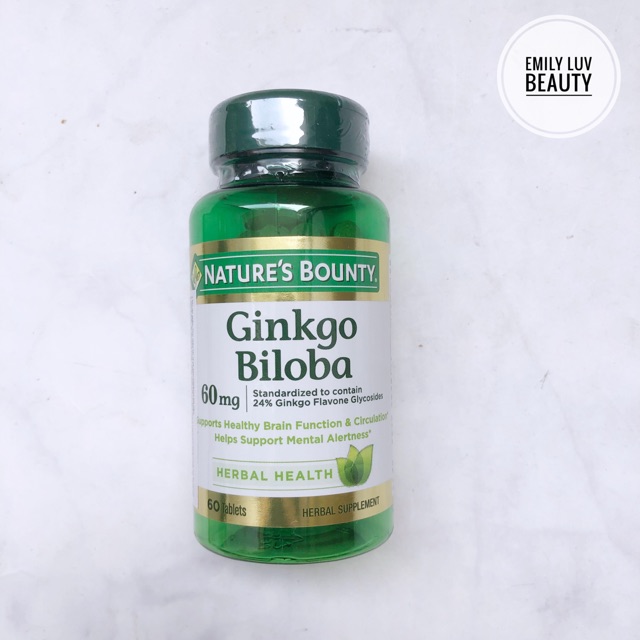 Viên uống bổ não Nature’s Bounty Ginko Biloba 60mg 60 viên
