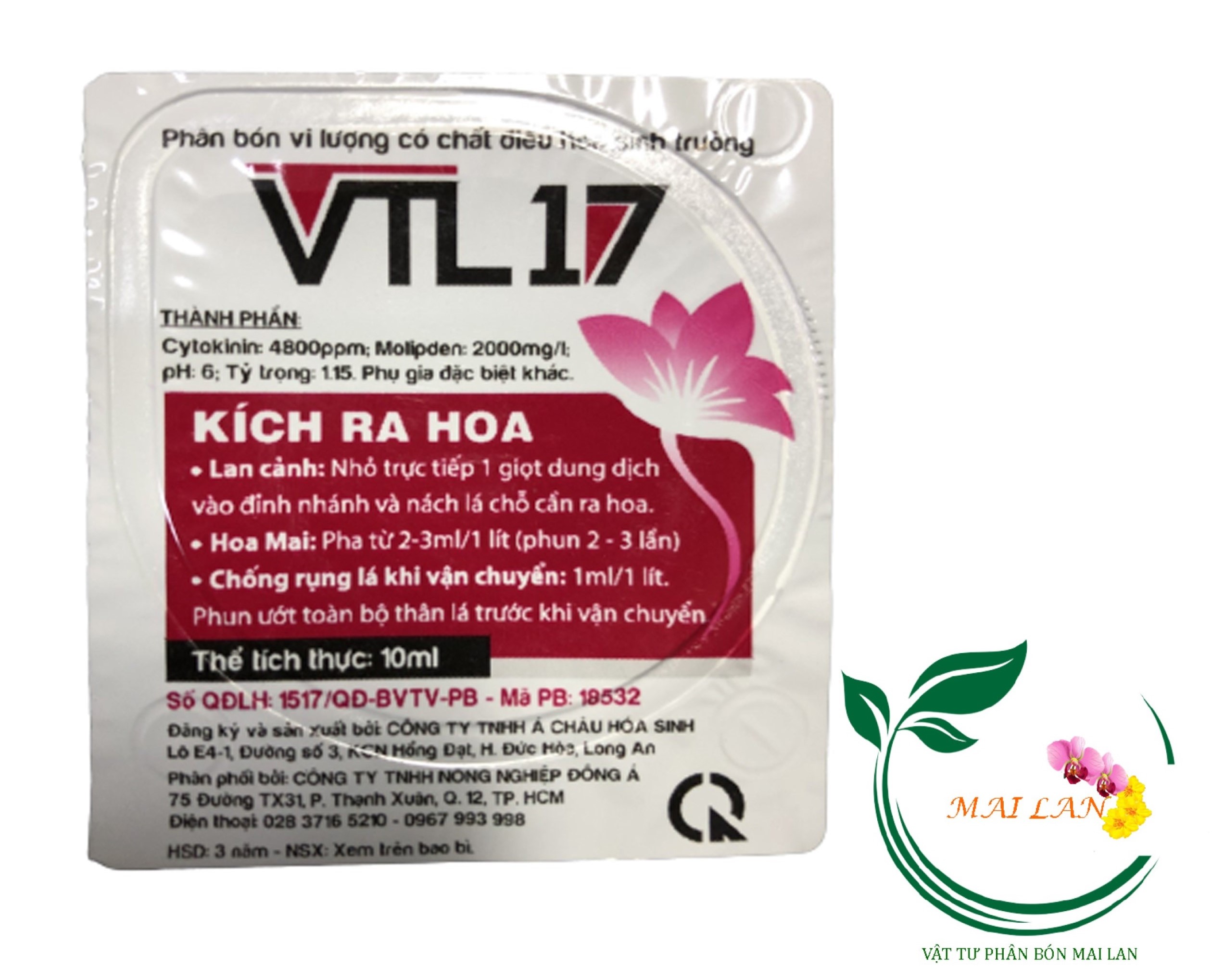 Phân nạp kích hoa vtl17 - kích ra hoa - #648a# 10ml