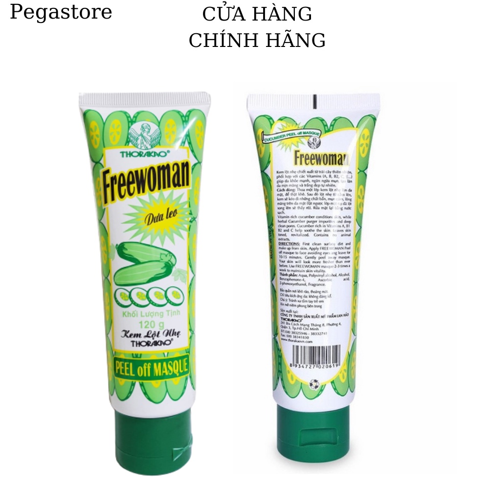 Gel lột mụn thorakao freewoman peel off masque - keo lột mụn dưa leo 120g - pegastore