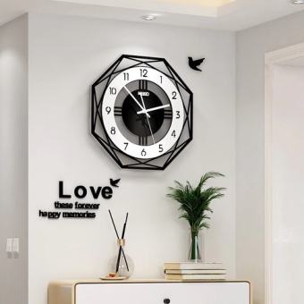 Đồng hồ treo tường ☘️KHÔNG CẦN KHOAN TƯỜNG ☘️ Trang trí phòng khách sang trọng ☘️ Tặng kèm pin và bộ kim thay thế ☘️