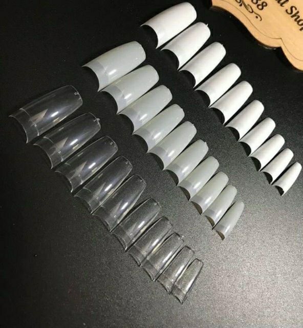 Set 500 móng nối tay form Hàn đủ size từ 0 đến 9