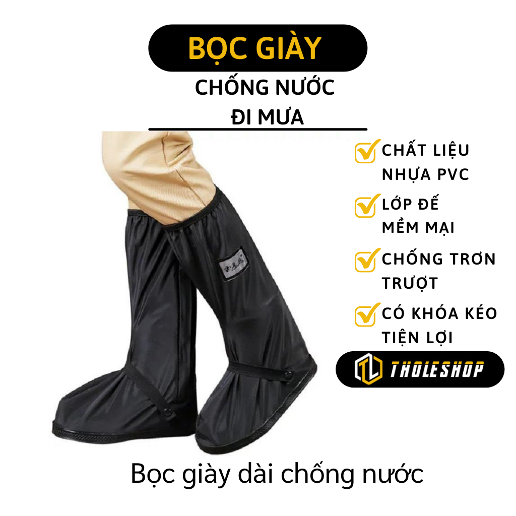 Bọc giày đi mưa - ủng giày đi mưa thông minh chống nước - bào giày đi mưa - áo mưa bọc giày dép cạp cao 6364