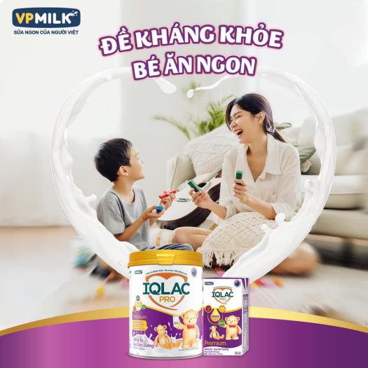 Sữa bột Pha Sẵn VPMilk IQLac Pro biếng ăn - suy dinh dưỡng Premium hộp 110ml (thùng 48 hộp), dành cho trẻ trên 1 tuổi đặc trị cho trẻ biếng ăn, suy dinh dưỡng