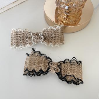 Kẹp tóc bấm phối nơ cổ điển Modleaf Vintage ribbon pin Hàn Quốc