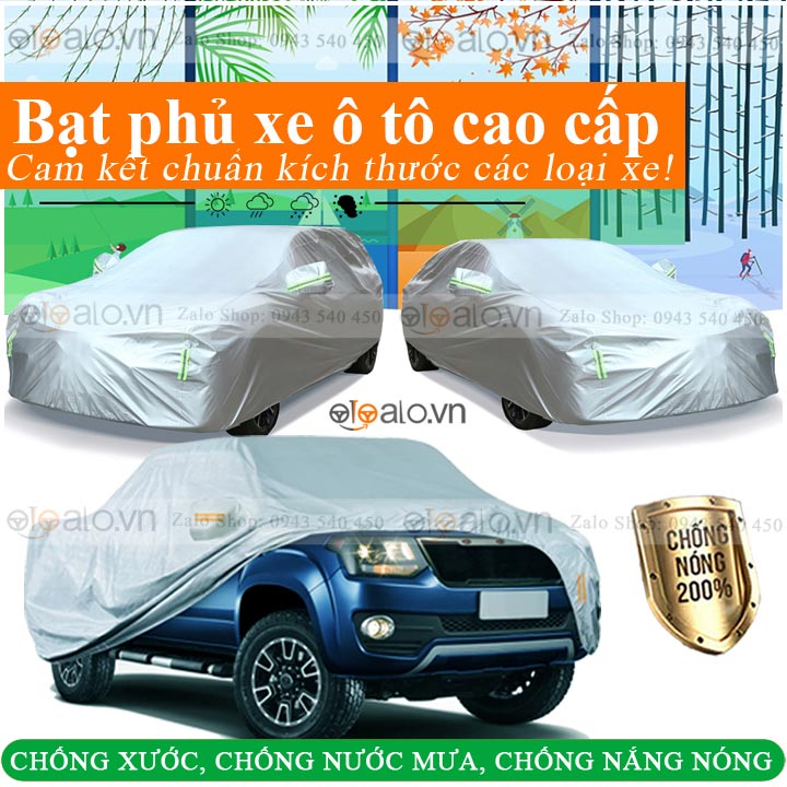 Bạt phủ xe ô tô 7 chỗ vải dù chống nắng mưa 3 lớp CAO CẤP - OTOALO