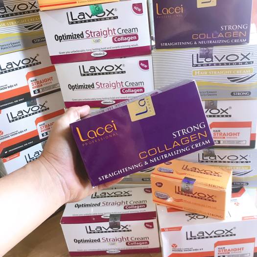 Thuốc duỗi tóc lavox, Lacei, Collagen phục hồi tóc [200mlx2]