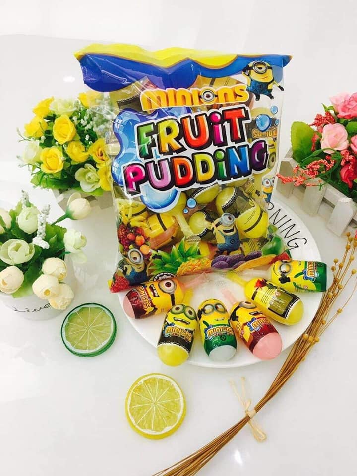 Combo 2 gói 800g thạch trái cây fruit pudding minion