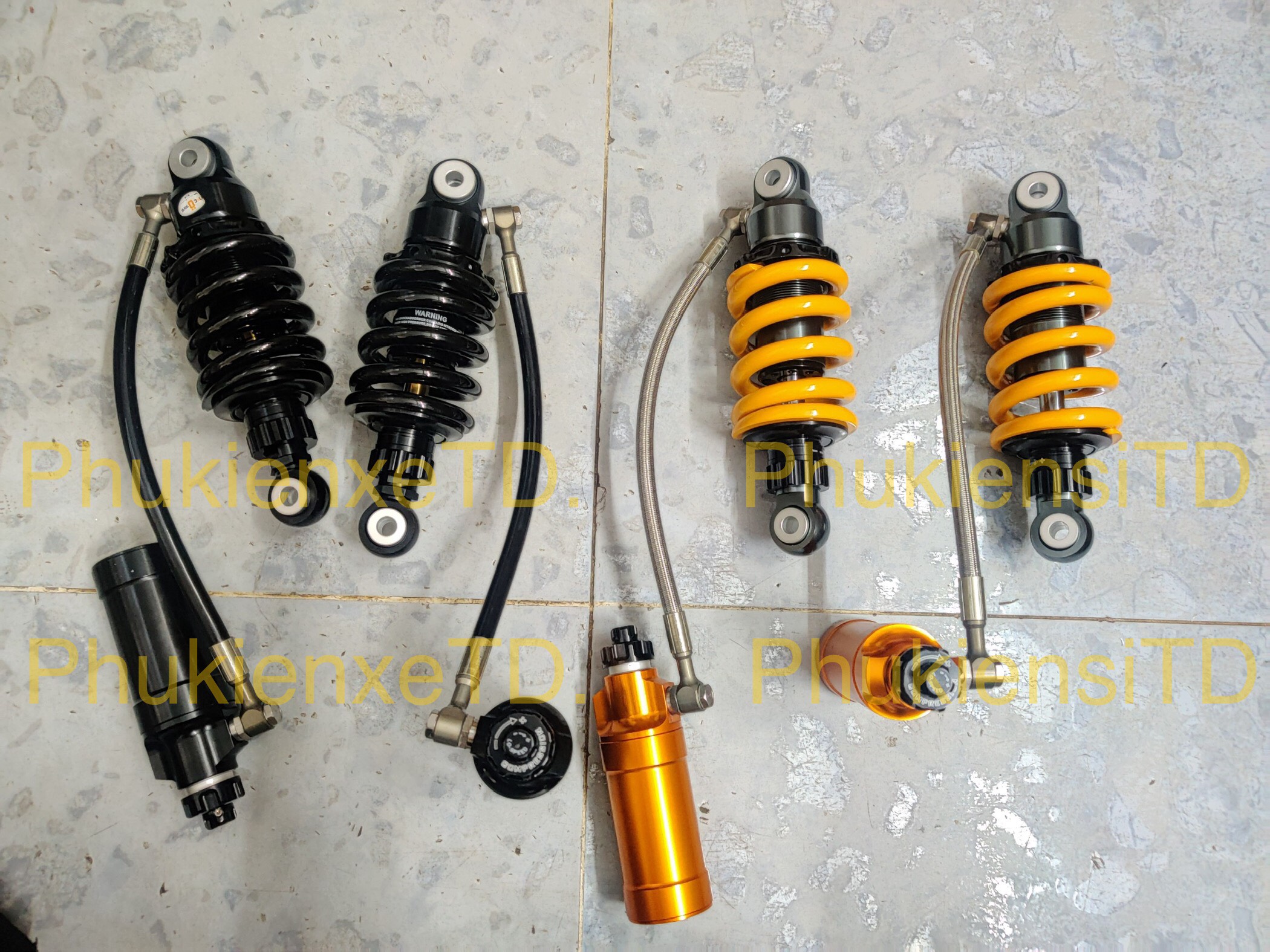 Phuộc nitron rcb bình dầu xoay 360 độ lắp exciter 2011 exciter 135 exciter 155 exciter 150 ex 50cc ex nhỏ ex10