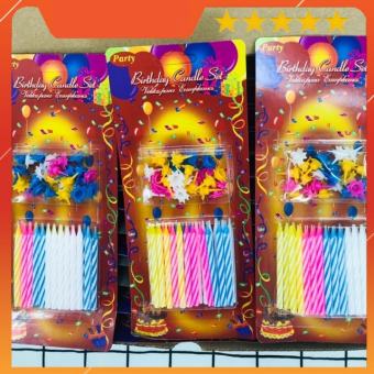 24 cây nến đèn cầy xoắn ống sinh nhật loại lớn