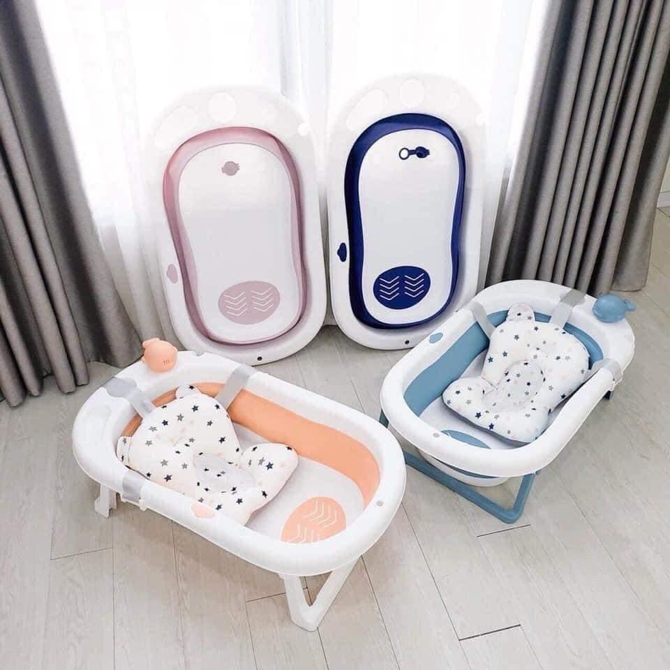 Thau tắm gấp gọn Umoo cao cấp kèm phao và ca nhỏ