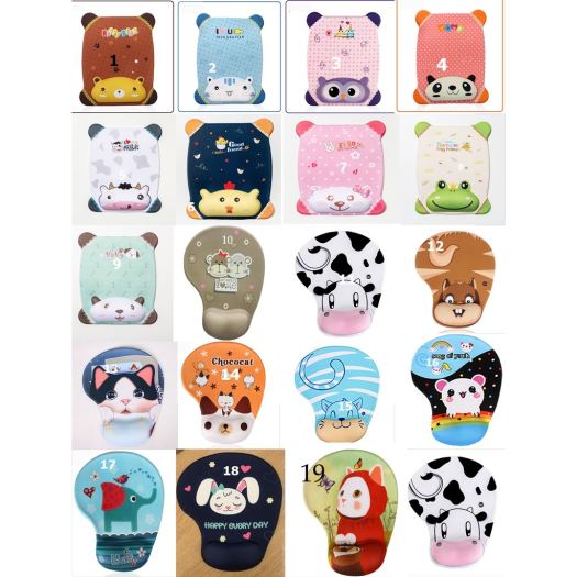 ♘♀ Lót chuột cổ tay hoạt hình siêu êm - dễ thương mẫu mới 2021