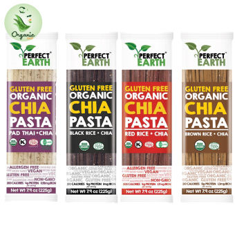 Bún gạo lứt nâu - đỏ - đen - pad thái và hạt chia hữu cơ Perfect Earth Organic 225g