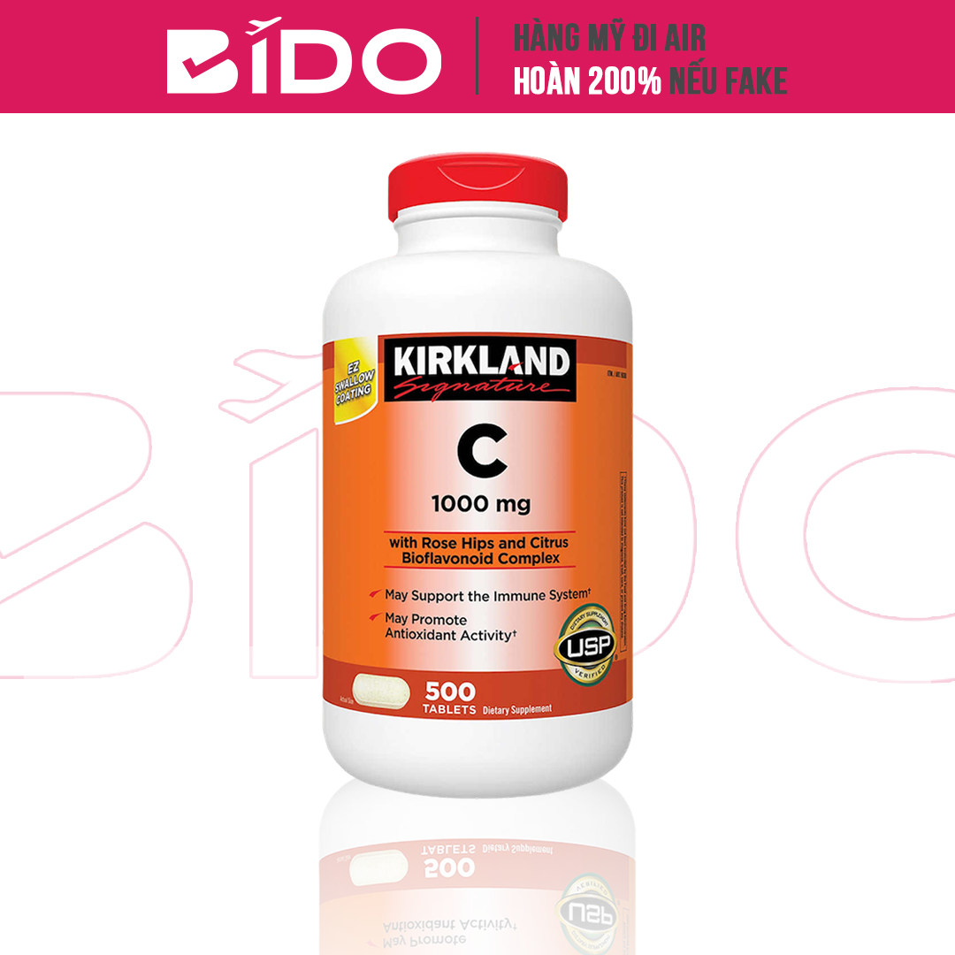KIRKLAND Vitamin C 1000mg- Tăng đề kháng, đẹp da, mờ thâm
