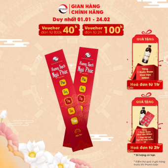 Hương sạch thảo mộc Ngũ Phúc mini - Phong Thủy Tam Nguyên - Nhang sạch thảo mộc tự nhiên, nhang thảo dược không hóa chất