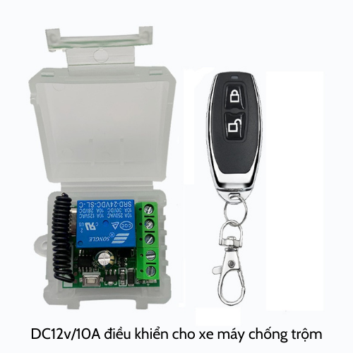 Điều khiển từ xa DC 12V 10A điều khiển từ xa cho xe máy-mạch điều khiển từ xa 12v 1 kênh