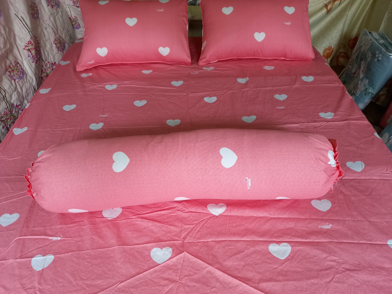 [HCM]Bộ Drap kèm áo gối Cotton Thắng Lợi { 4 MÓN }đủ size - CHUẪN LOGO cty