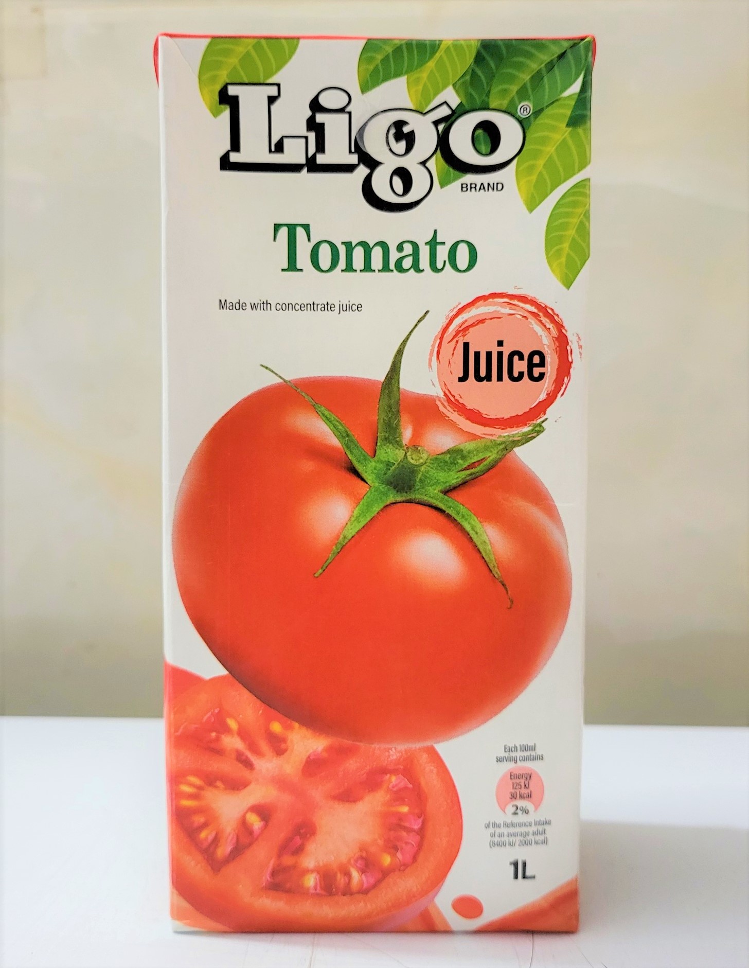 Hộp 1 Lít NƯỚC ÉP CÀ CHUA 100% NGUYÊN CHẤT Cyprus LIGO Natural Tomato