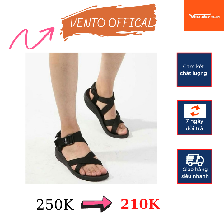 [HCM]Giày sandal Nam VENTO kiểu quai chéo có thể rút được toàn bộ sợi dây sao cho vừa bàn chân mỗi người NV70
