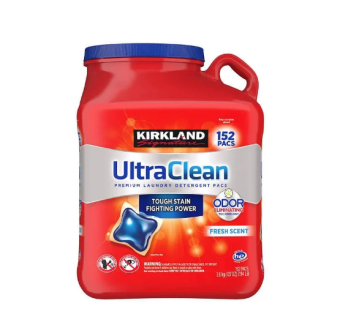 Viên giặt quần áo kháng khuẩn Kirkland Signature Ultra Clean 152 viên của Mỹ