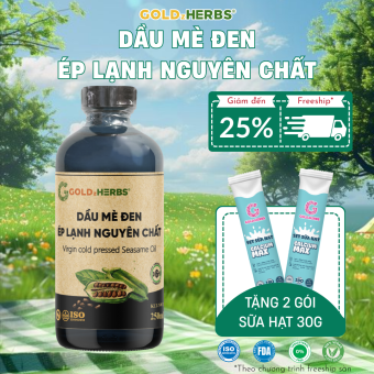 Dầu Mè Đen Ép Lạnh Nguyên Chất GoldzHerbs