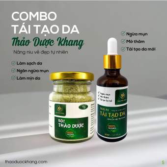 thảo dược khang đánh bay sẹo rỗ mụn thâm _ serum 30ml hàng chính hãng