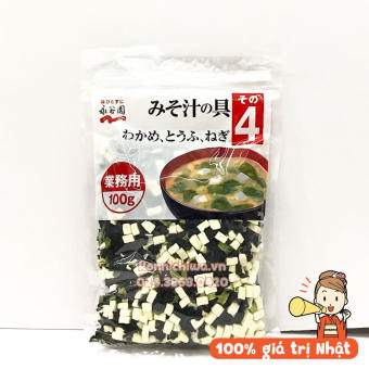Rong biển đậu hũ khô Nagaya, Canh Miso gói 100g Nhật Bản