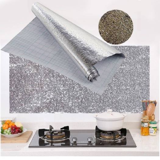 Giấy Dán Tường Nhà Bếp , Tráng Nhôm Bền Màu, Chống Thấm Nước, Chống Dầu mỡ, Chịu Nhiệt Độ Cao