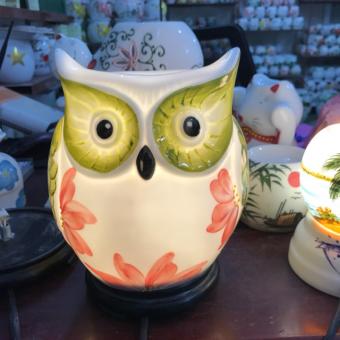 Đèn xông tinh dầu hình chim cú béo