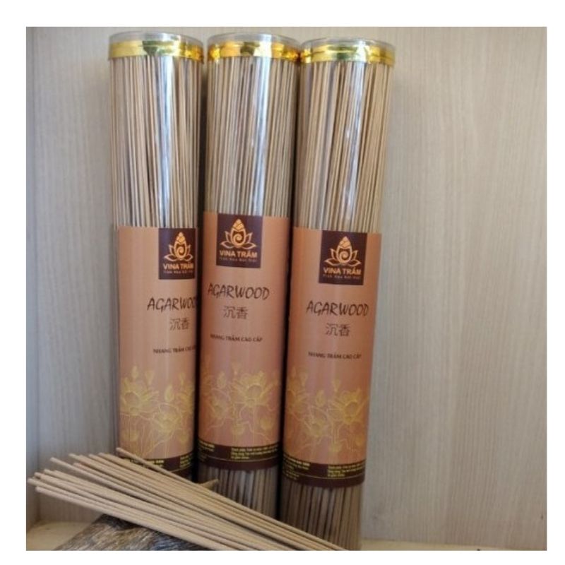 [HCM]Nhang trầm hương nguyên chất có tăm cao cấp 40cm – Ống 400gr