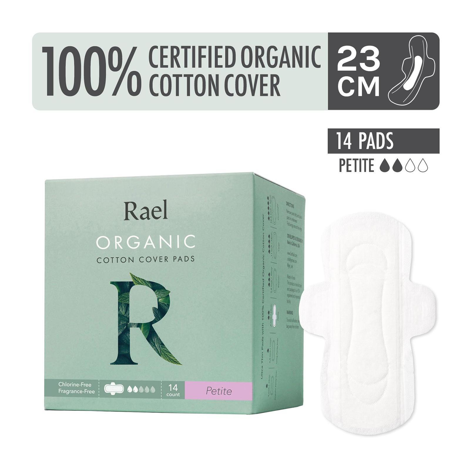 Rael Organic Cotton Pads Large, 14 Pack