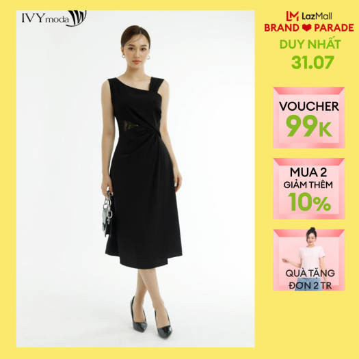 Váy IVY MODA trắng kẻ xanh